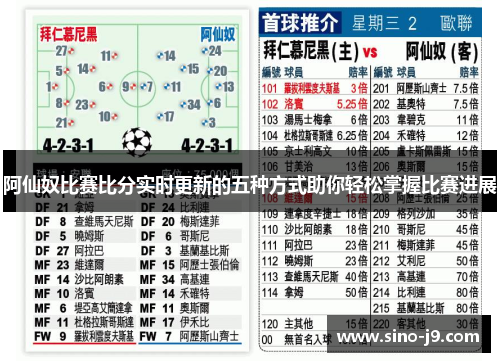 阿仙奴比赛比分实时更新的五种方式助你轻松掌握比赛进展